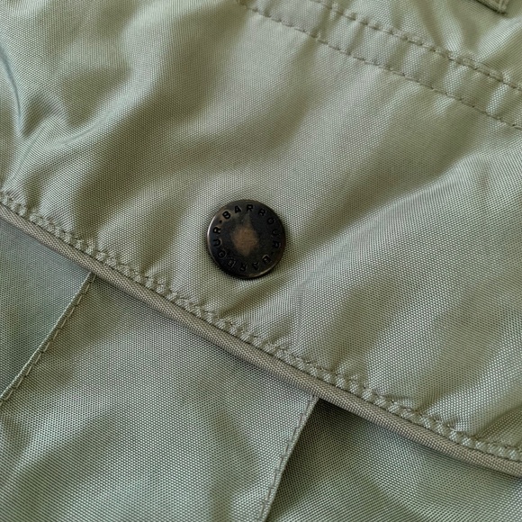 Barbour Amelia Moto Chore Green Khaki Jacket Coat Waterproof Fisherman Old Money - Picture 8 of 16